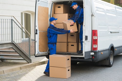 Local removals van prepared for a house relocation in Soho